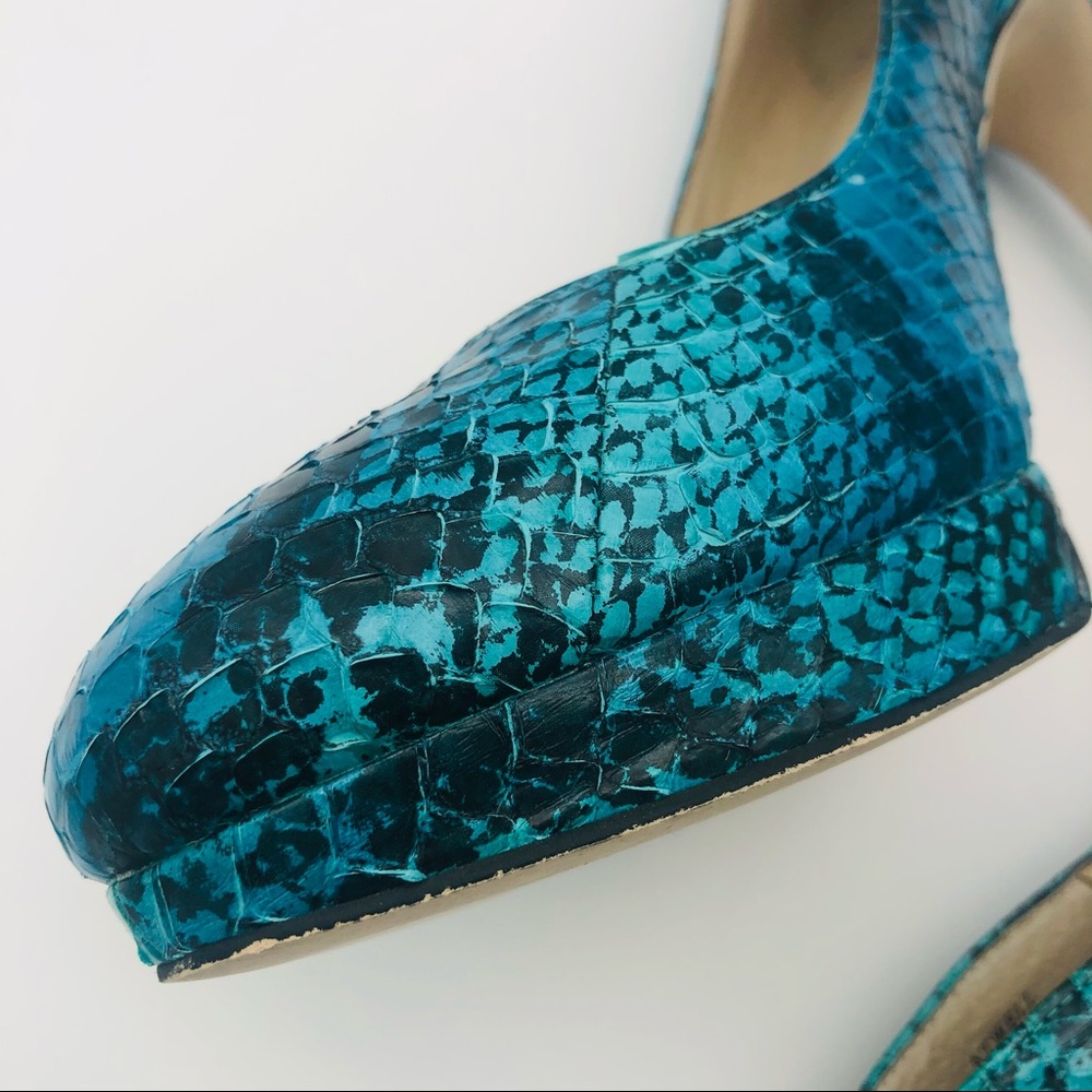 WITTNER Atwell SNAKESKIN leather Stiletto Heel Shoes | Size : 41  ~ NEW - Picture 3 of 15